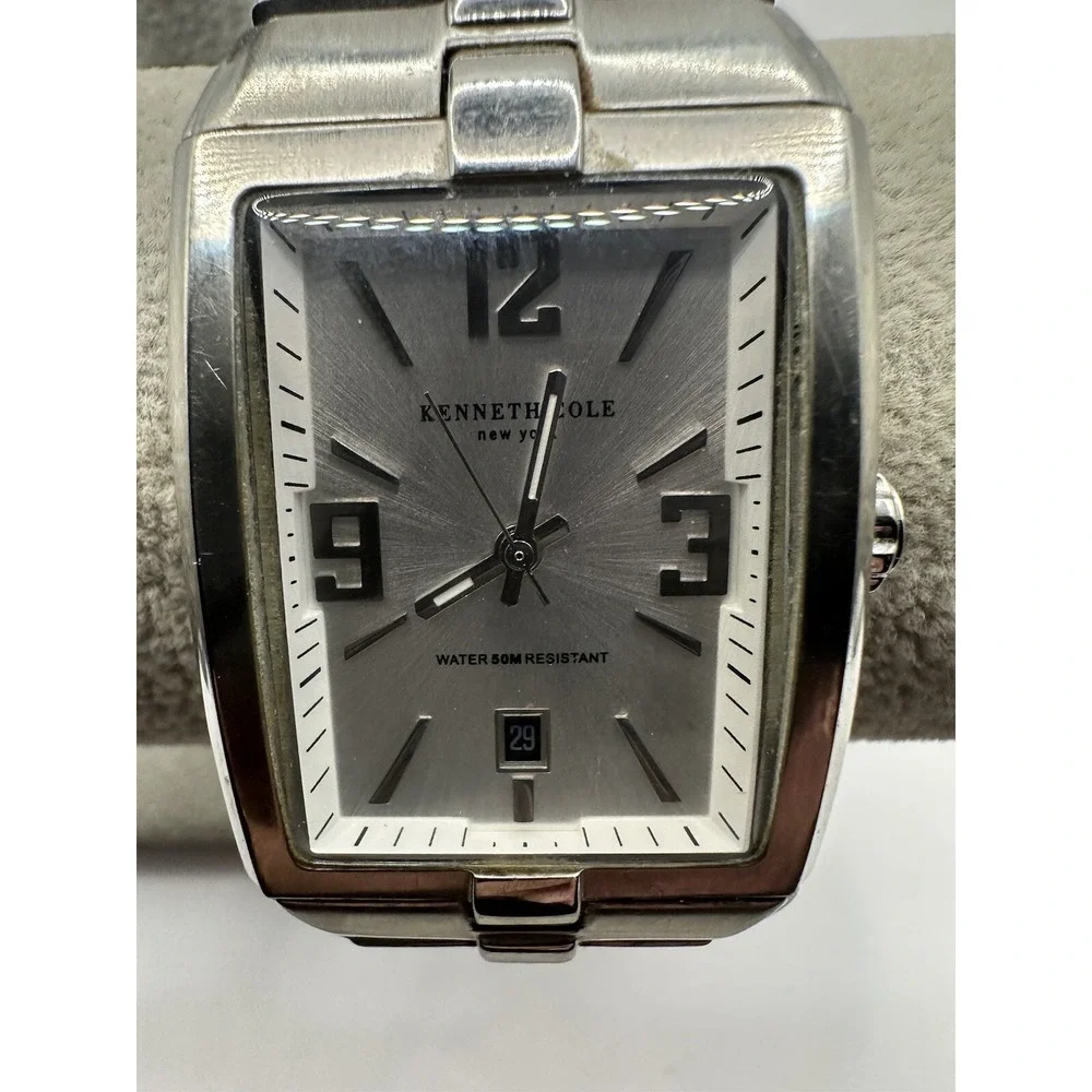 Kenneth Cole New York KC3581 Mens Stainless Watch New Battery 30MM 8